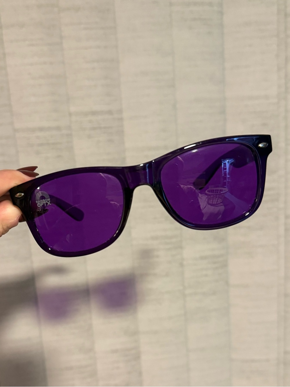 Rainbow OPTX Purple Wayfarer Style Plastic Sunglasses